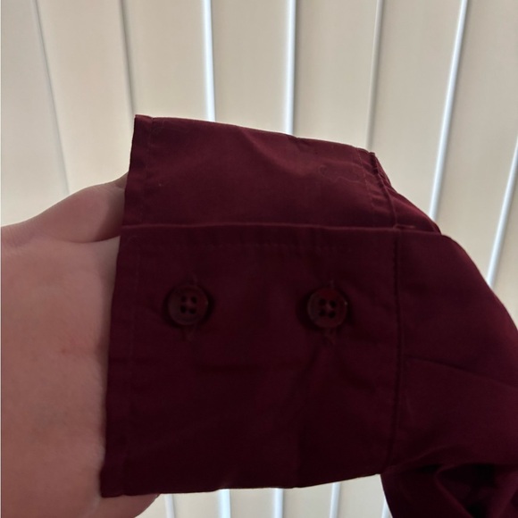 Burgundy Button-Up Shirt - Picture 2 of 4